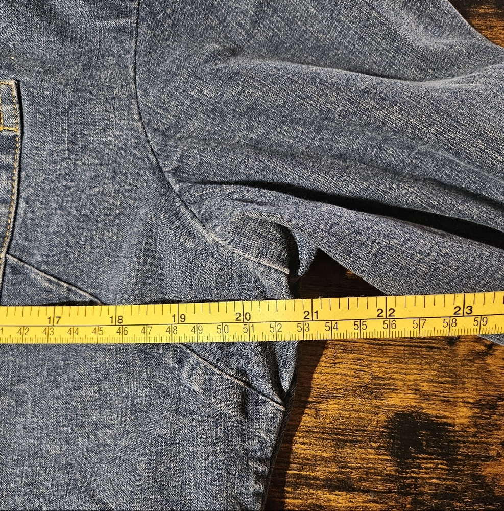 Facconable Denim Utility Work Jacket Large - image 5